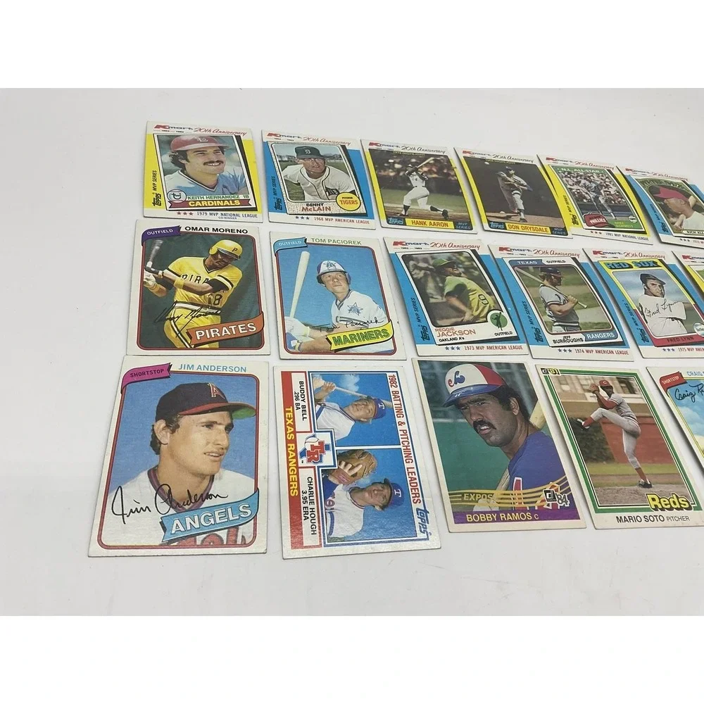Topps Baseball Card Lot 16x 1982 Kmart MVP Hank Aaron Reggie Jackson Bench